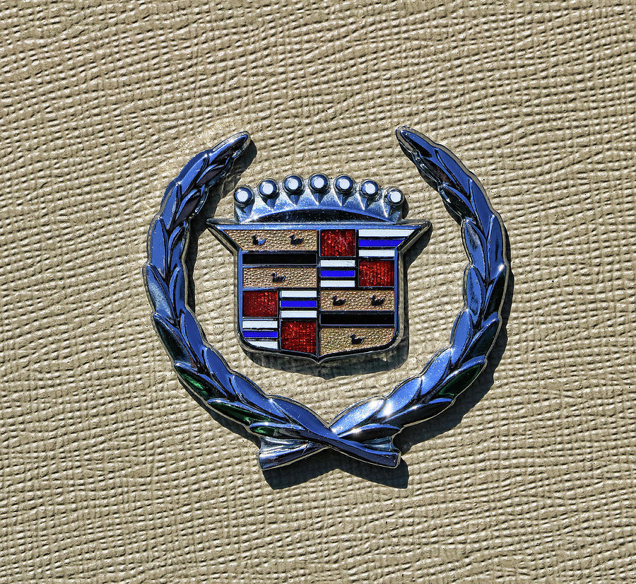 1972 Cadillac Eldorado Hood Crest Emblem Photograph by Allen Beatty