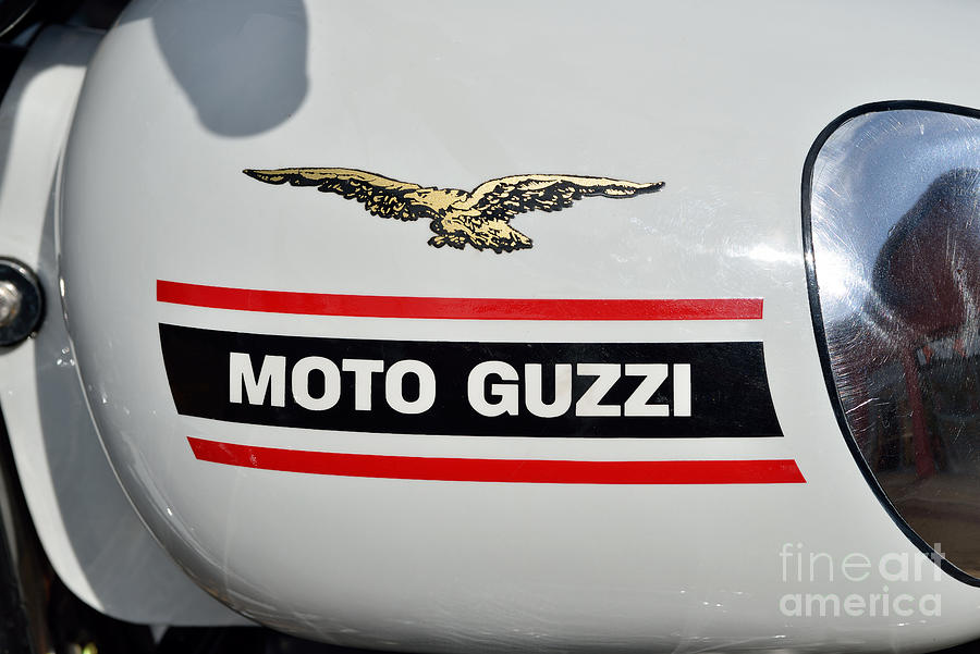 Motorcycle Photograph - 1972 Moto Guzzi V7 fuel tank by George Atsametakis