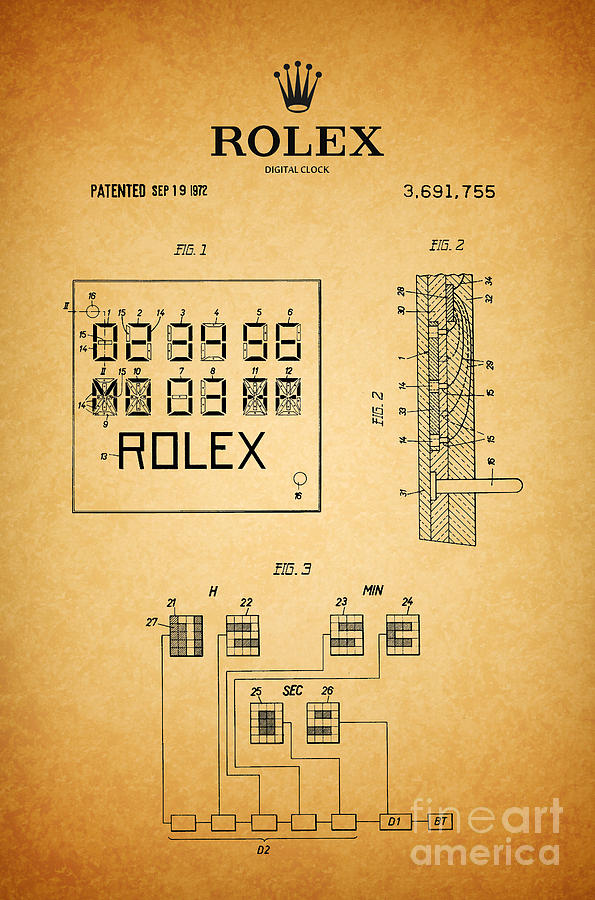 rolex digital clock