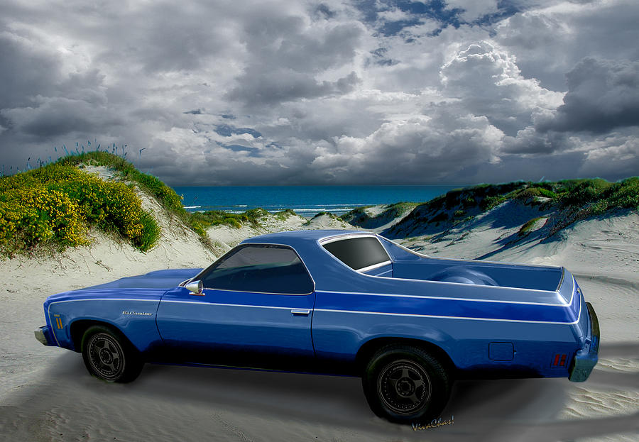 1973 El Camino in the Dunes Photograph by Chas Sinklier