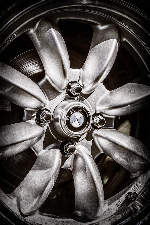 1974 BMW 2002 Wheel Emblem -2416ac Photograph by Jill Reger