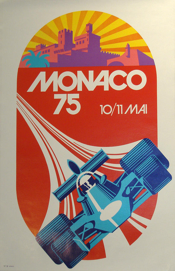 1975 F1 Monaco Grand Prix  Digital Art by Georgia Clare
