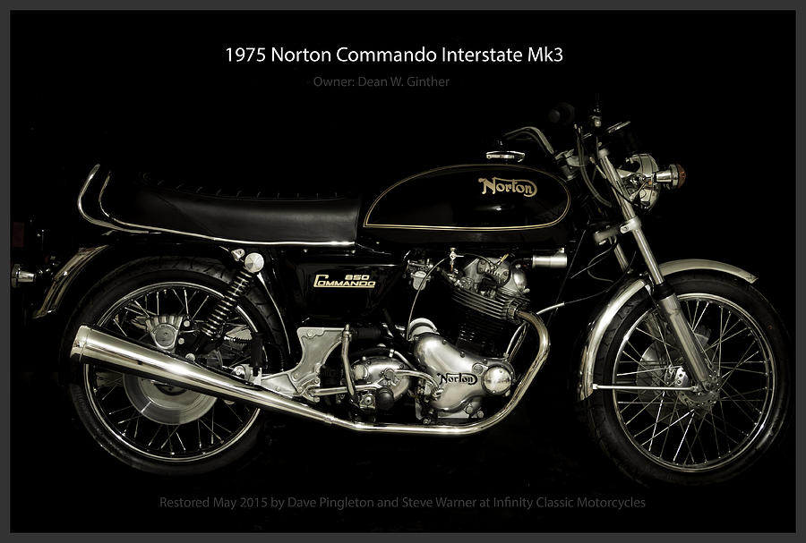 1975 Norton Motorcycle Photograph by Dean Ginther