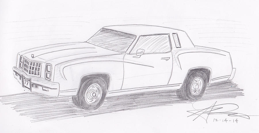 1977 chevrolet monte carlo drawing by stanley lobby 1977 chevrolet monte carlo by stanley lobby