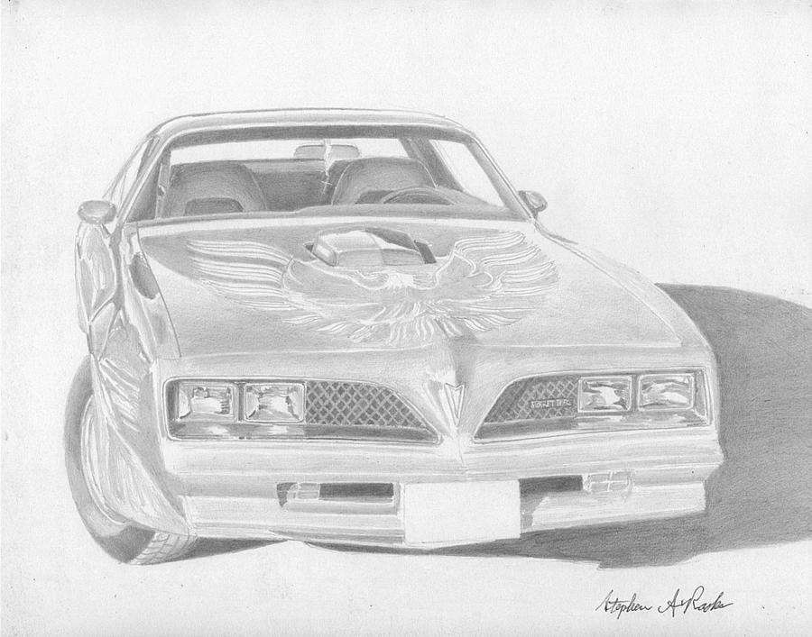 Miscellaneous Drawing - 1978 Pontiac Trans Am CLASSIC CAR ART PRINT by Stephen Rooks