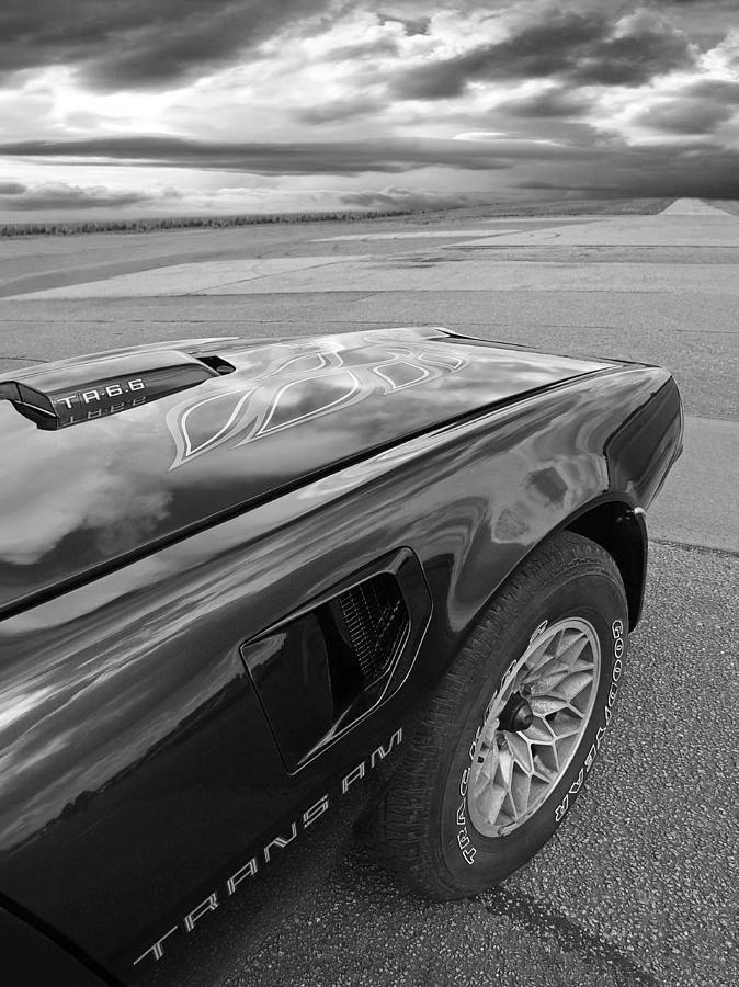 1978 Trans Am The Open Road In Black And White Photograph by Gill Billington