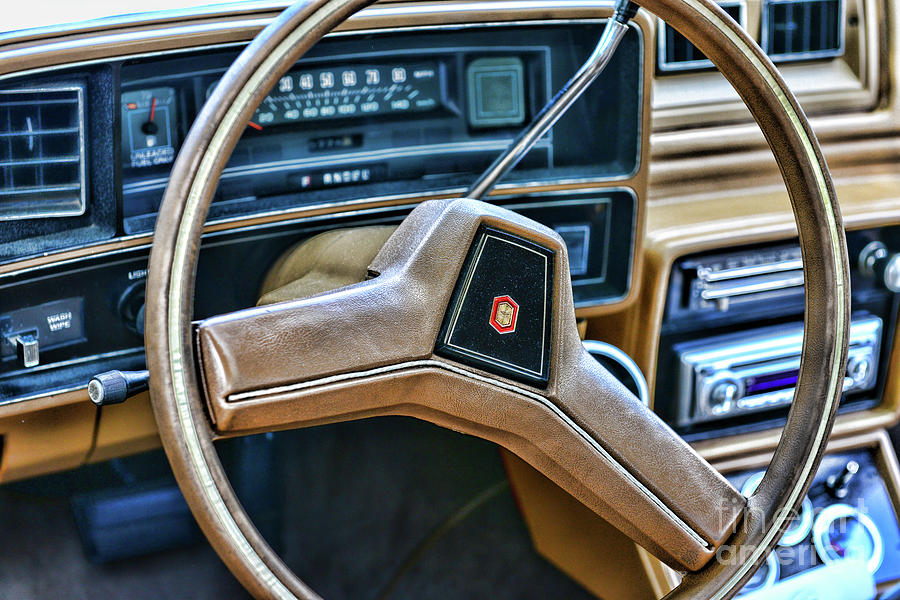 1979 Chevy Malibu Classic Steering Wheel Photograph by Paul Ward