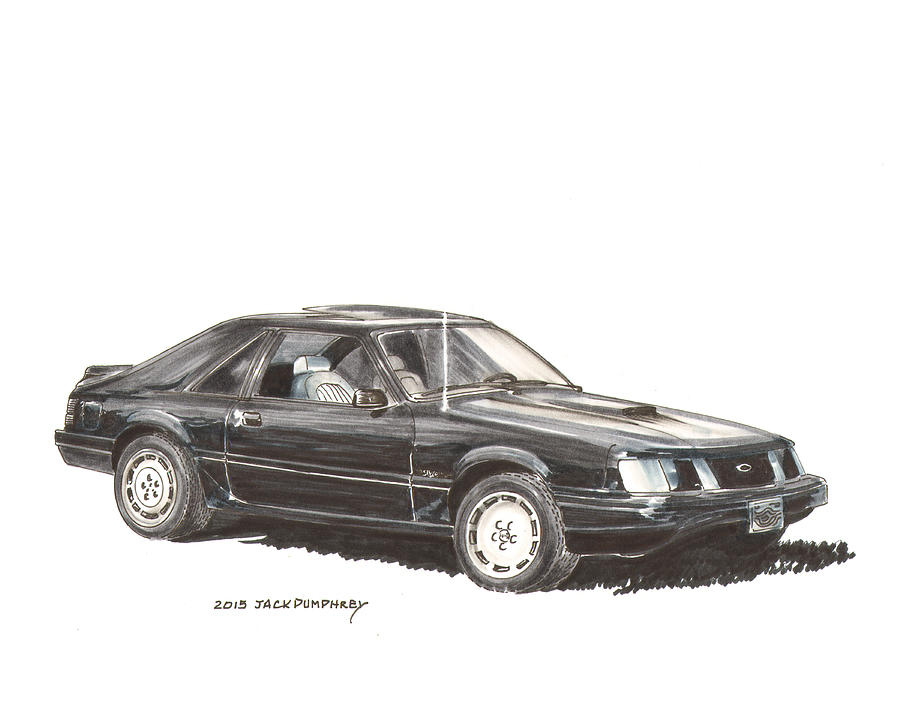 1980 Mustang S V O  Painting by Jack Pumphrey