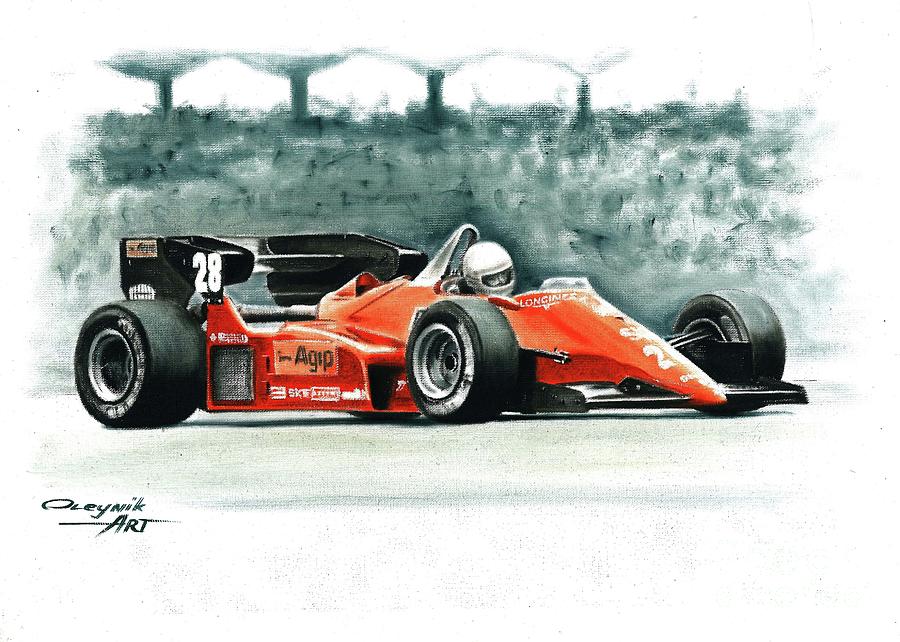 1984 Ferrari 126c4 Painting By Artem Oleynik