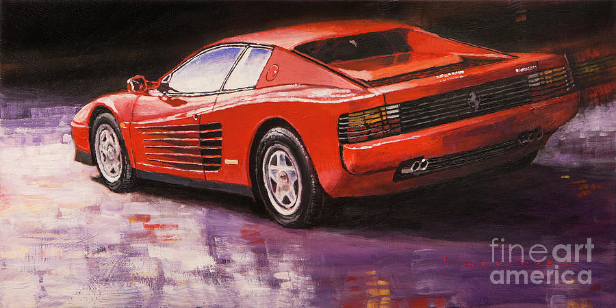 Transportation Painting - 1984 Ferrari Testarossa  by Yuriy Shevchuk