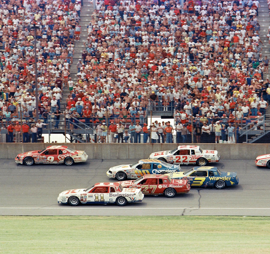 1985 Nascar Michigan 400 Race Action Photograph by David Bryant