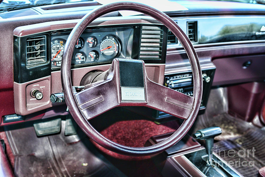 1986 El Camino SS Steering Wheel Photograph by Paul Ward