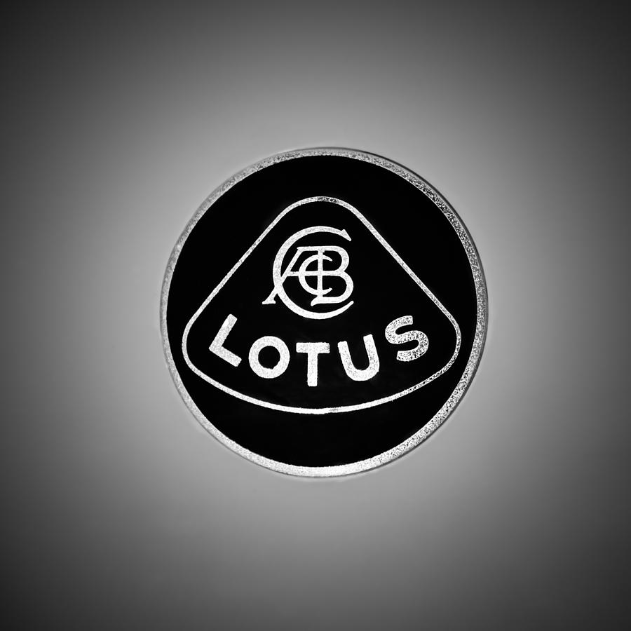 1986 Lotus Turbo Esprit HCL Emblem -1734bw Photograph by Jill Reger