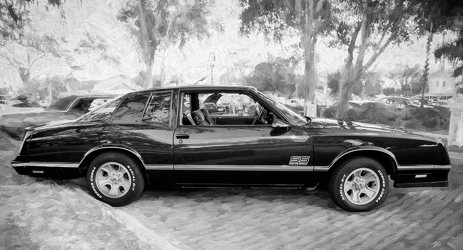 1987 Chevrolet Monte Carlo SS Coupe BW c124  Photograph by Rich Franco