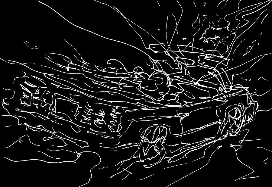 1987 Ford Mustang Convertible Drawing by Jason Williams - Fine Art America