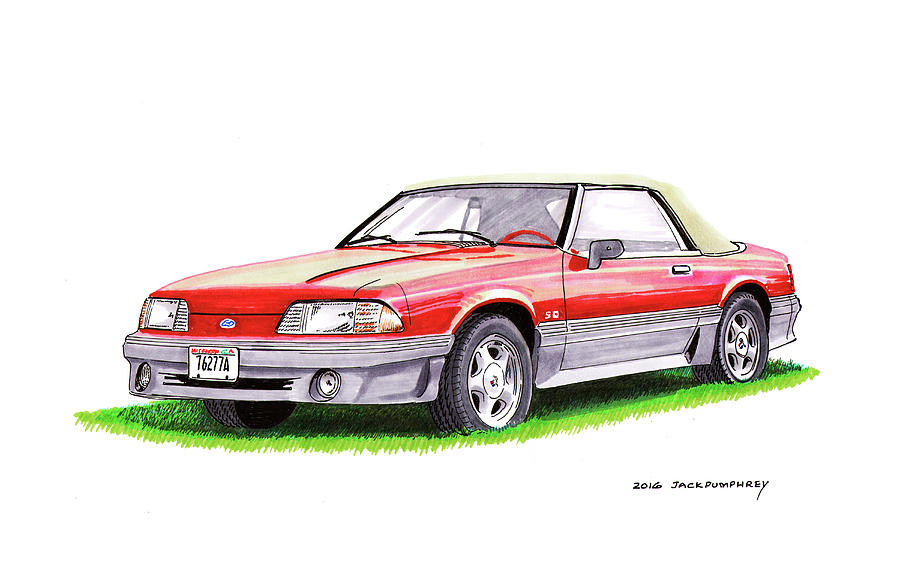 1989 Saleen Mustang Convertible Painting