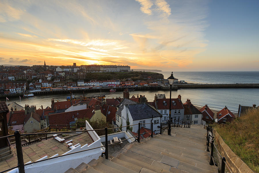 Architecture Photograph - 199 steps whitby Yorkshire by Chris Smith