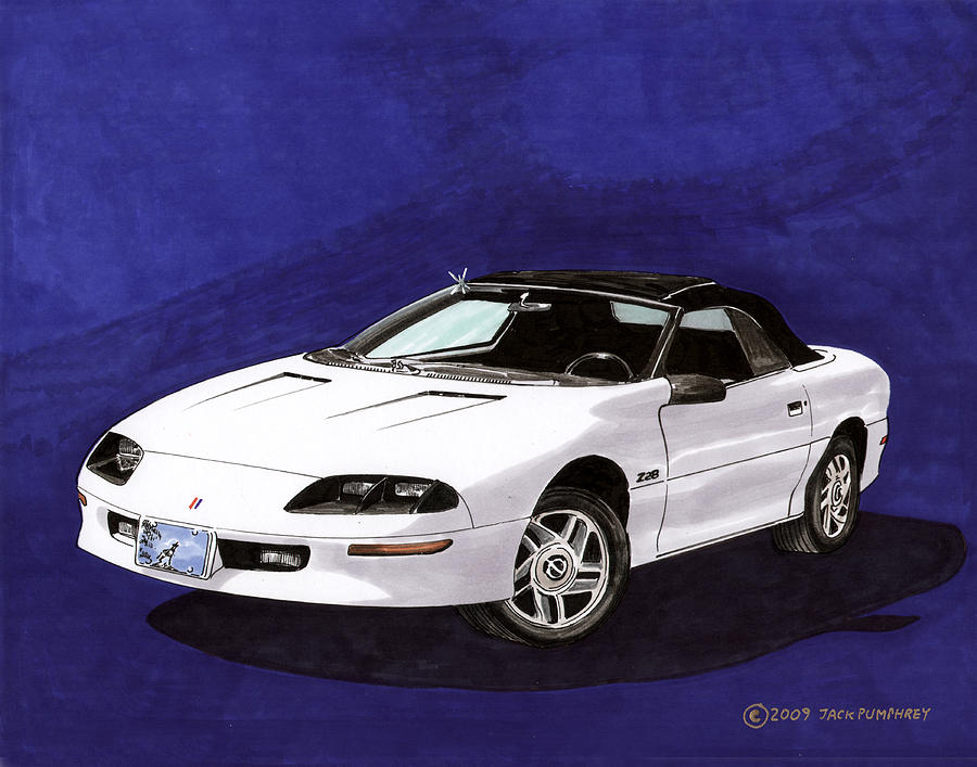 1995 Camaro Convertible Painting by Jack Pumphrey