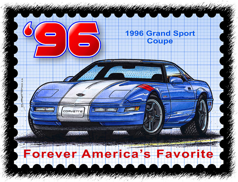 1996 Grand Sport Corvette Digital Art by K Scott Teeters