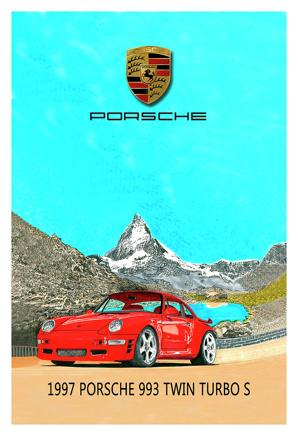 Az. Painting - 1997 Porsche 993 Twin Turbo R  by Jack Pumphrey