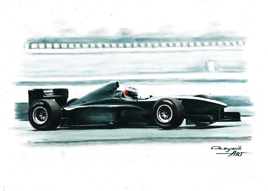 1998 Ferrari F300 Test Fiorano Painting By Artem Oleynik