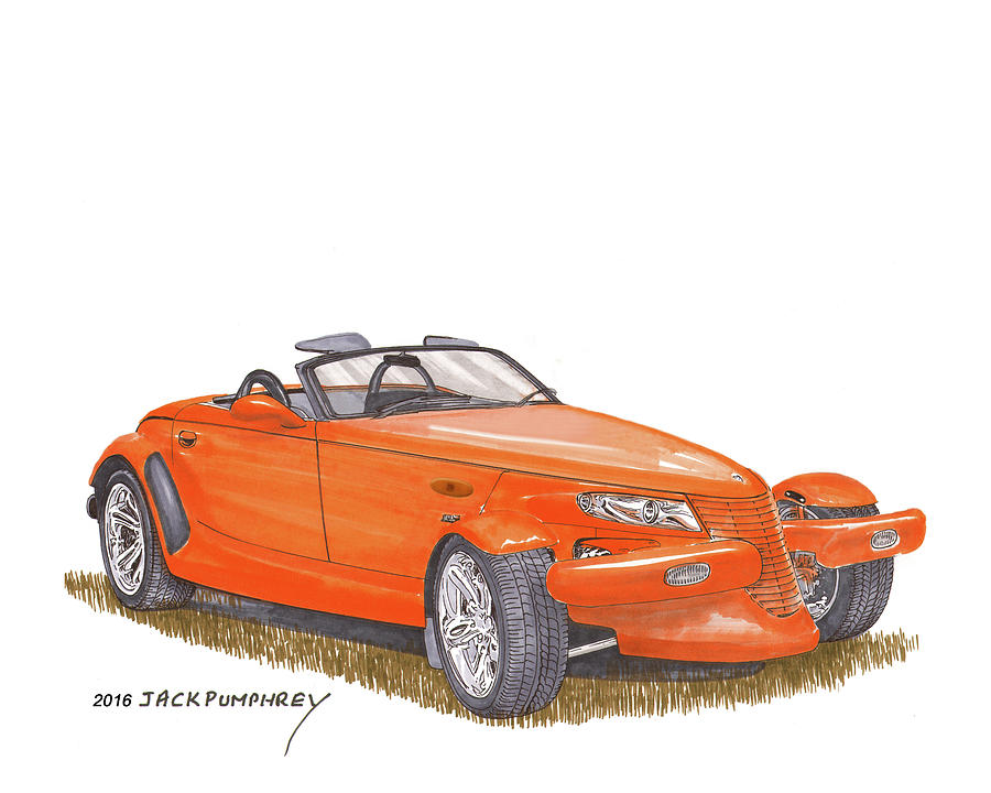 2002 Plymouth Prowler #4 Painting by Jack Pumphrey