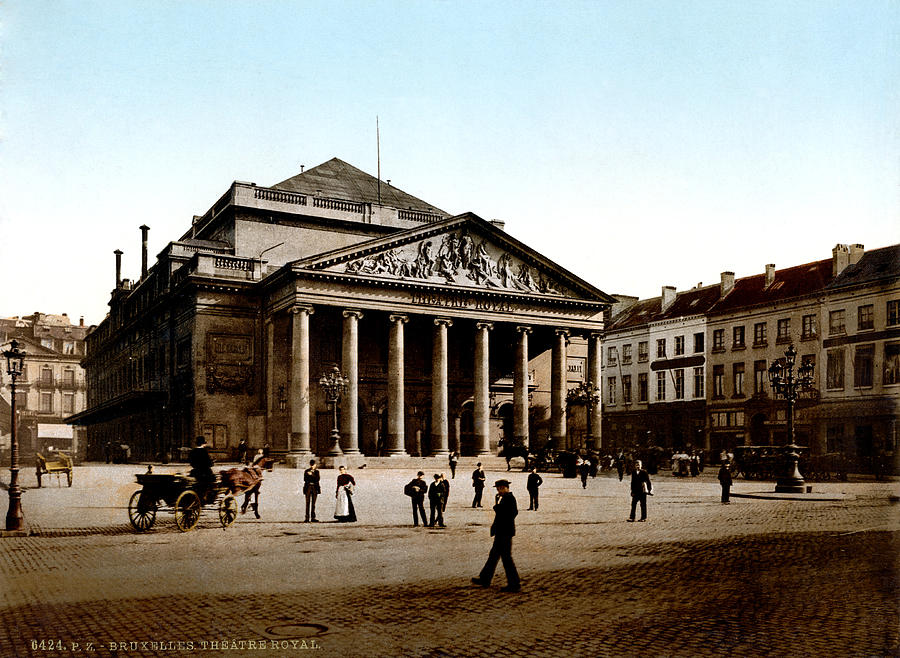 19th C. Royal Theatre of Brussels Painting by Historic Image