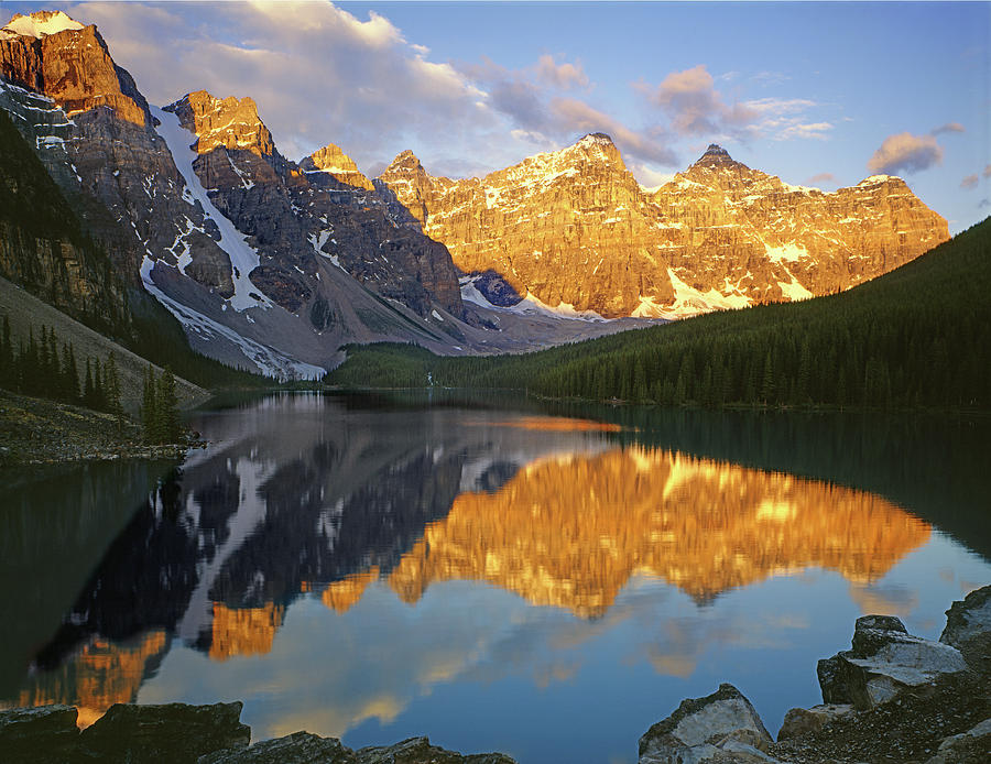 1M3401 Valley of Ten Peaks Moraine Lake Photograph by Ed  Cooper Photography