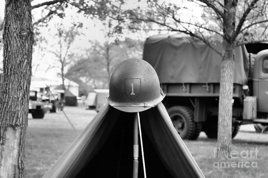 Black And White Photograph - 1st Infantry Division by Jimmy Ostgard