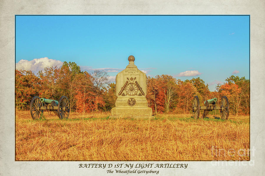 1st New York Battery D Gettysburg Poster Digital Art by Randy Steele