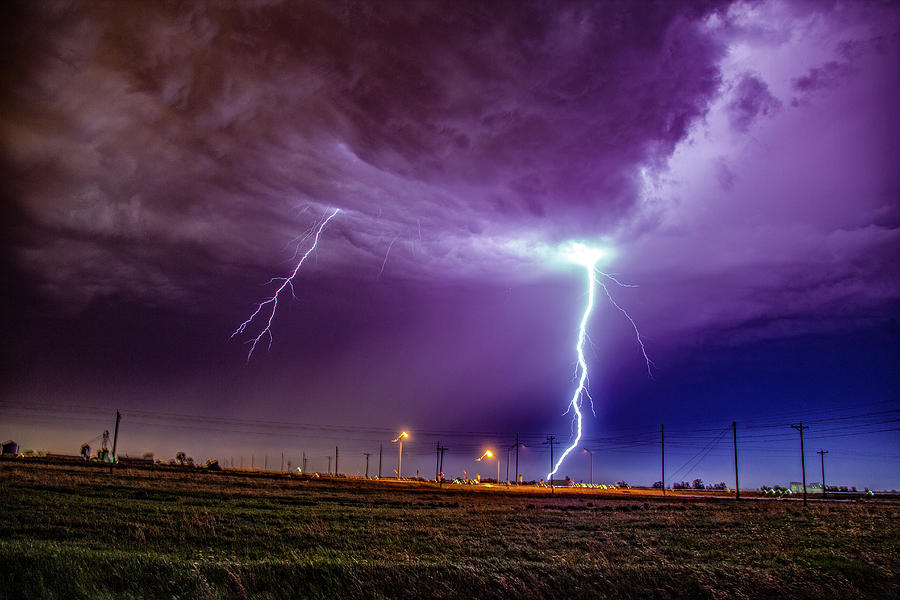 Nature Photograph - 1st Severe Night Tboomers of 2018 017 by NebraskaSC
