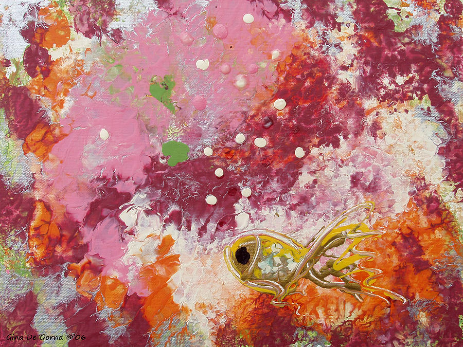 1 Gold Fish #2 Painting by Gina De Gorna