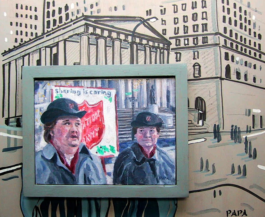 Wall Street Painting - Sharing is Caring #2 by Ralph Papa