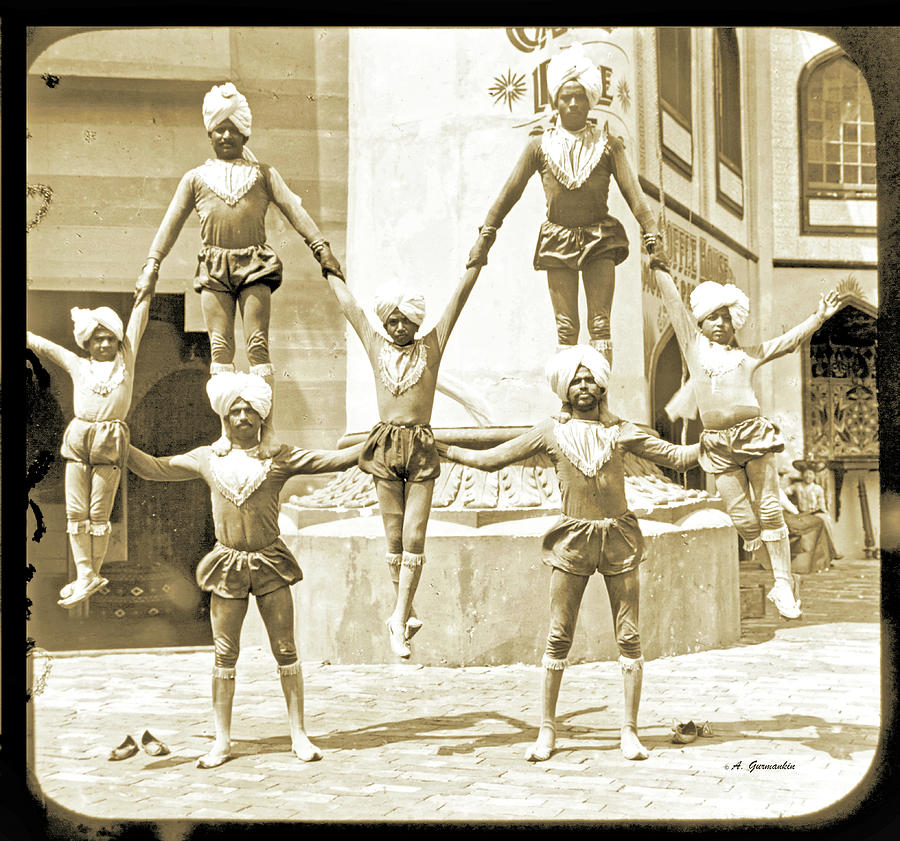 1904 Worlds Fair, Acrobats, Mysterious Asia Section #2 Photograph by A Macarthur Gurmankin