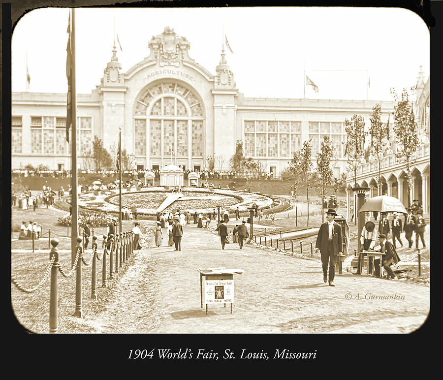 1904 Worlds Fair, Agriculture Pavillion, Floral Clock #2 Photograph by A Macarthur Gurmankin