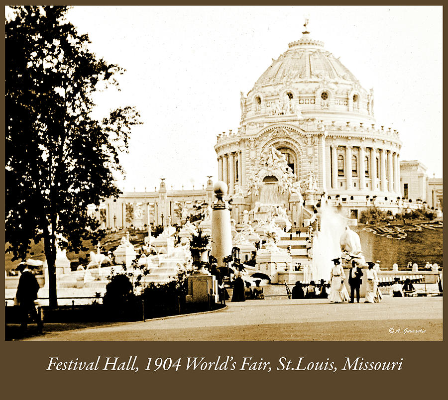 1904 Worlds Fair, Festival Hall from the Promenade #4 Photograph by A Macarthur Gurmankin