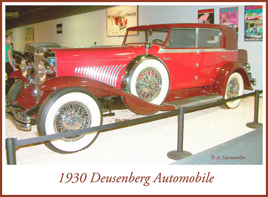1930 Deusenberg Automobile #2 Photograph by A Macarthur Gurmankin