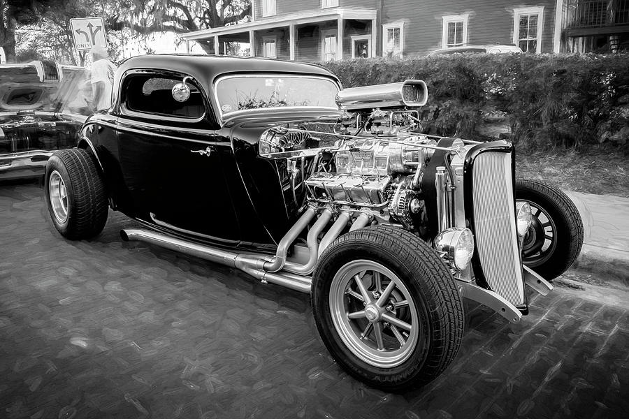 1934 Ford Hot Rod Coupe BW #2 Photograph by Rich Franco