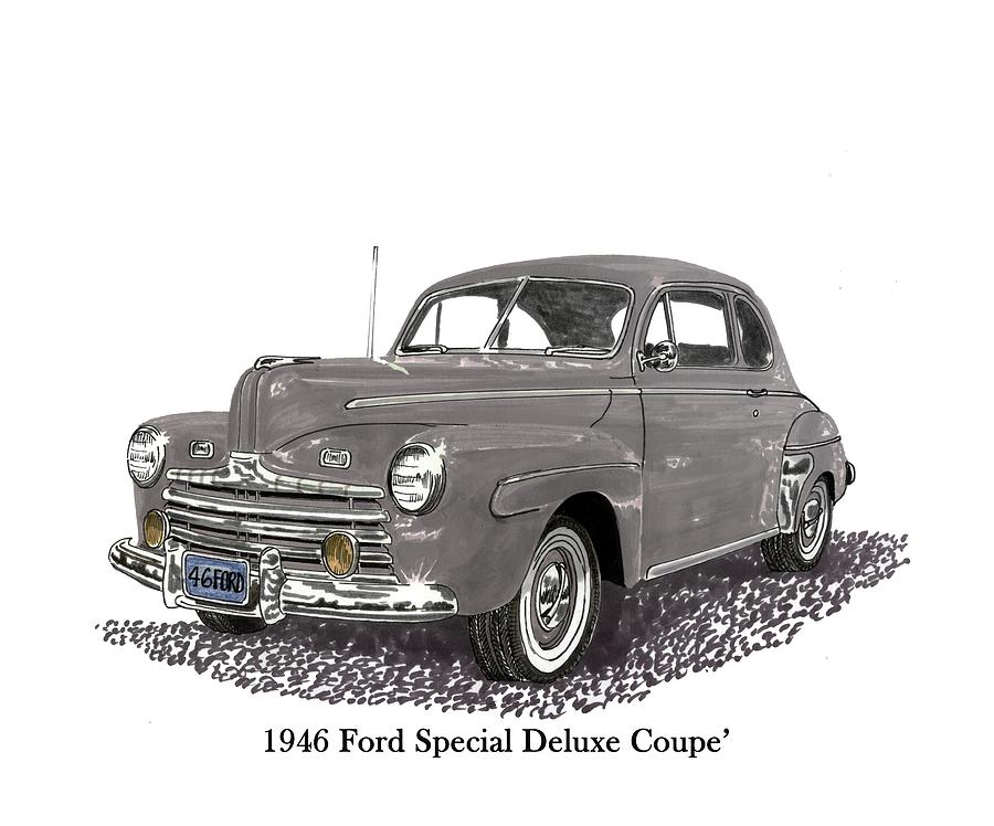 1946 Ford Special Deluxe Coupe Painting by Jack Pumphrey