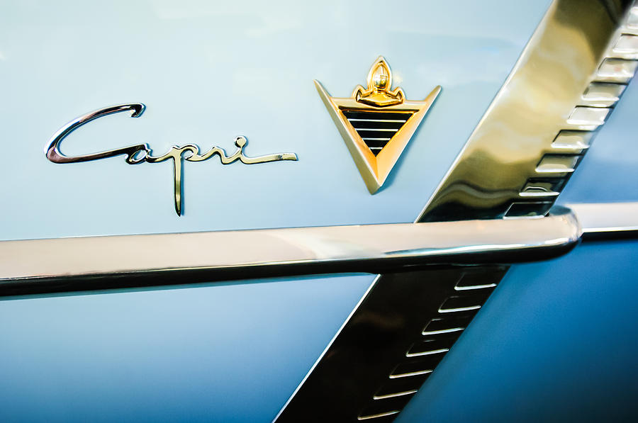 1953 Lincoln Capri Emblem #2 Photograph by Jill Reger