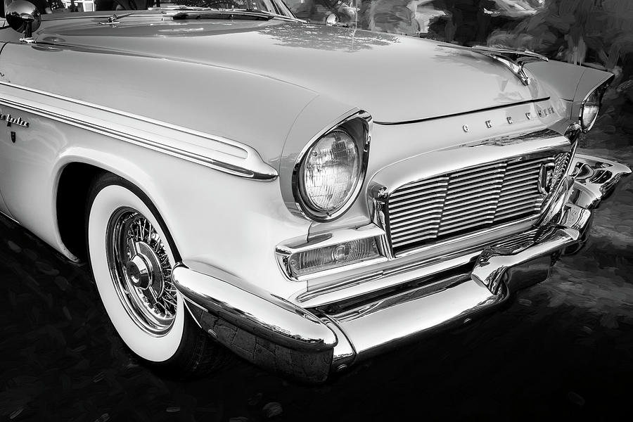 1956 Chrysler New Yorker Newport BW   #2 Photograph by Rich Franco