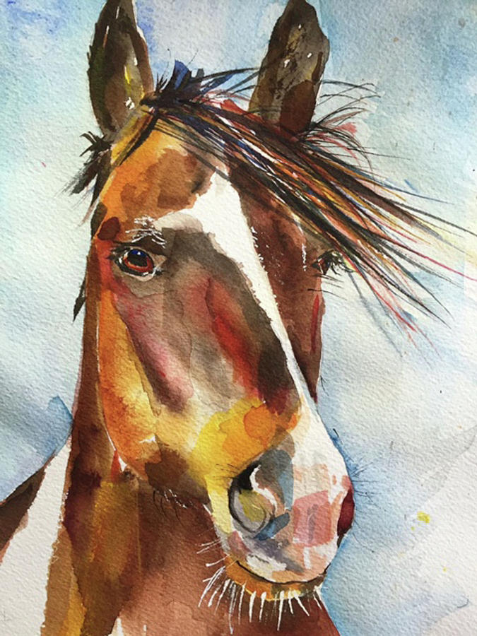 Horse Painting - Live Love Ride by Bonny Butler