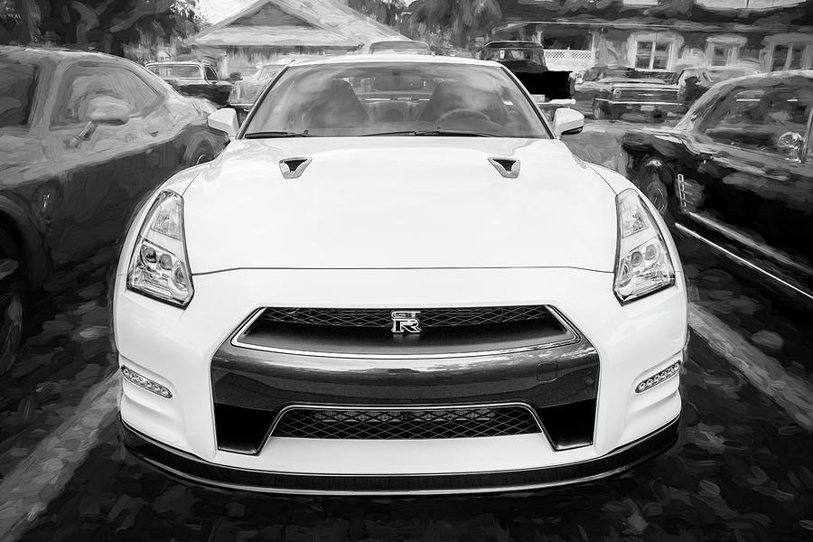2013 Nissan GT R BW Photograph by Rich Franco