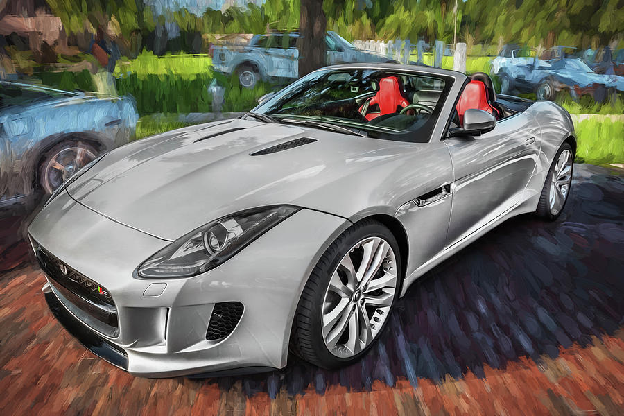 2014 Jaguar F Type V8 Convertible Painted   Photograph by Rich Franco