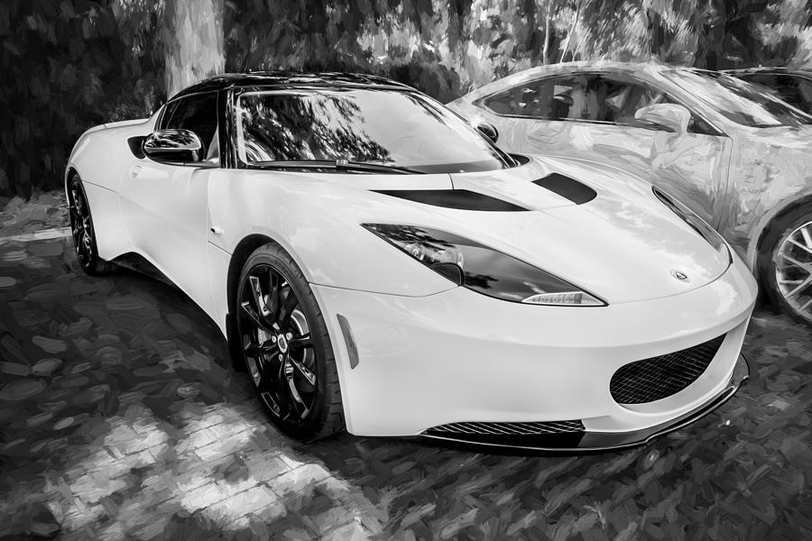 2014 Lotus Evora Coupe Painted BW Photograph by Rich Franco