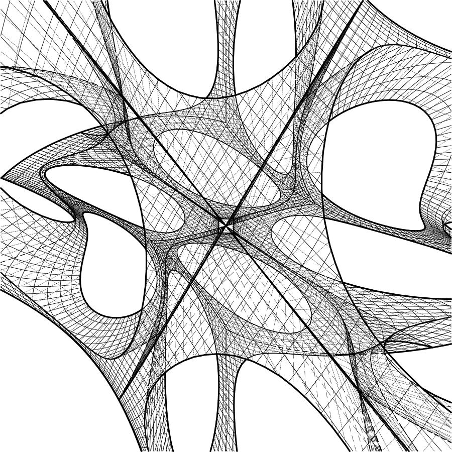 3d Geometric Organic Wireframe Shape Digital Art by Nenad ...