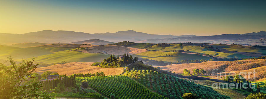 A Golden Morning in Tuscany #3 Photograph by JR Photography