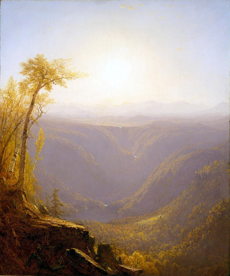 A Gorge In The Mountains, by 1880 Painting by Sanford Robinson Gifford