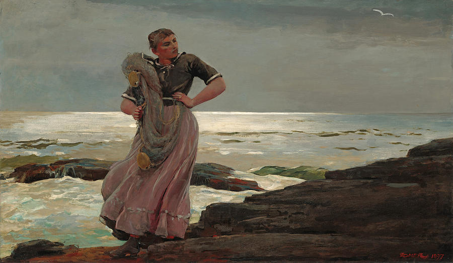 A Light on the Sea Painting by Winslow Homer