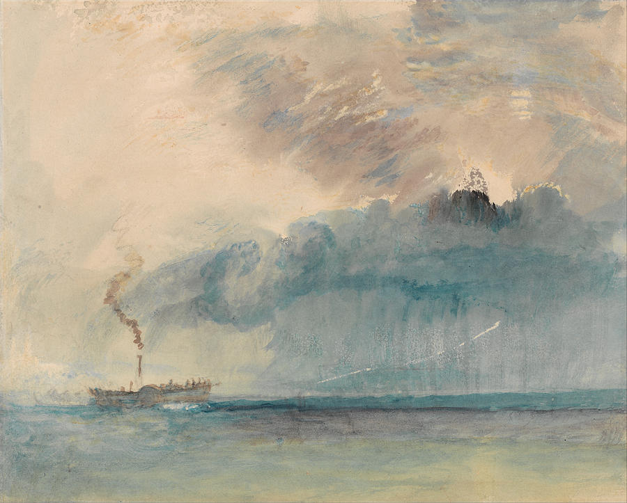 A Paddle-steamer in a Storm #2 Painting by Celestial Images